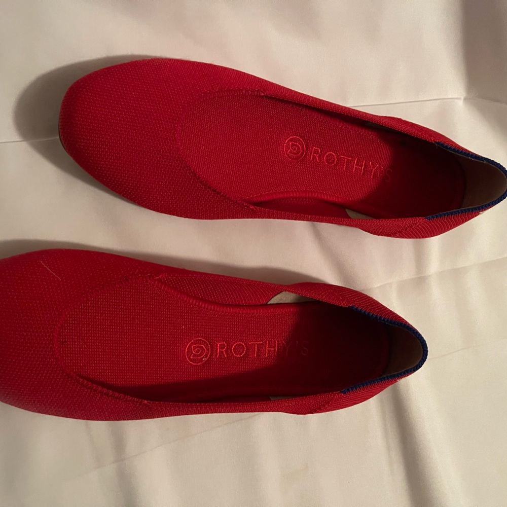 Rothy Round toe flats Red
